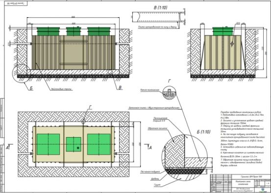 Схема монтажа ГРИНЛОС БМ 100 Пр